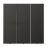 JUNG клавиша 3-ая для трёхклавишного выключателя антрацит матовый LS990, JUNG