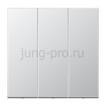 JUNG клавиша 3-ая для трёхклавишного выключателя алюминий LS990, JUNG