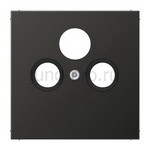 JUNG EcoProfi Standart Черный матовый Накладка для розетки TV-FM-SAT